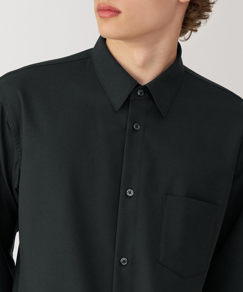 無印良品（MUJI） シャツ 「MUJI Labo」紳士 ウール混レギュラーカラー