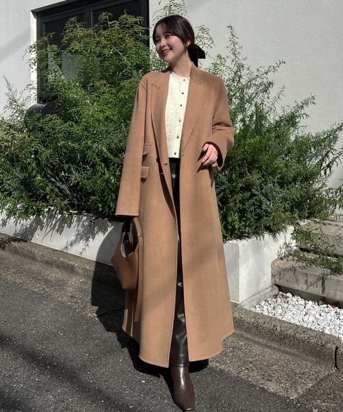 anuans（アニュアンス） コート チェスターコート リバーロングダブル