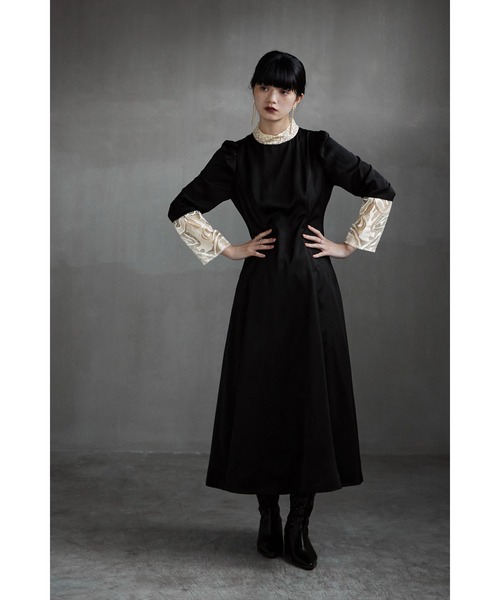 etoll.（エトル） ドレス バック刺繍フレアドレス オケージョン