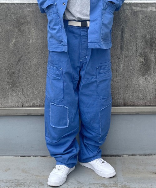 G-STAR RAW ジーンズ TRAVAIL 3D RELAXED PM JEANS/リペアワイドデニム