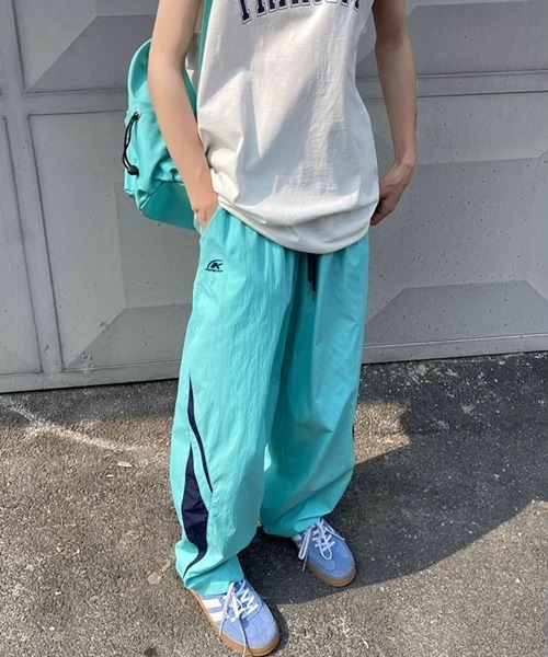 NOWLE（ノウル） パンツ 「NOWLE」ワンポイント刺繍 サイドライン