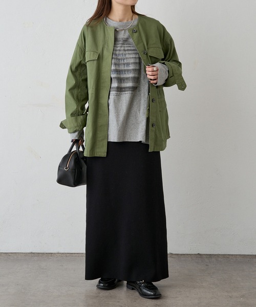 pual ce cin ミリタリージャケット モッズコート ノーカラー