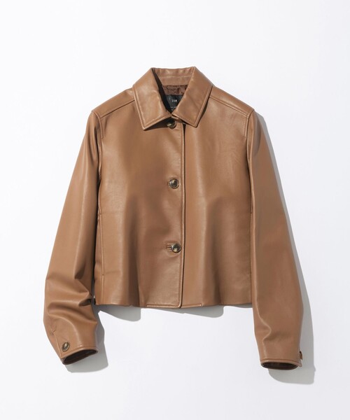 23区（ニジュウサンク） コート アウター ラムレザー ステンカラー