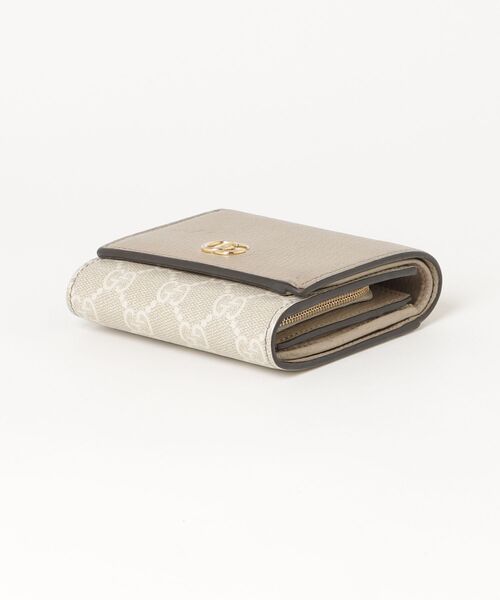GUCCI（グッチ） GGマーモント 財布 - ベージュ レディース : ZOZOTOWN