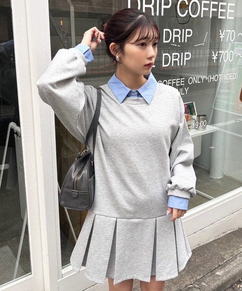 one after another NICE CLAUP ワンピース ドッキングプリーツミニ