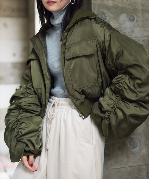 KOBE LETTUCE（神戸レタス） ブルゾン アウター シャーリングスリーブ