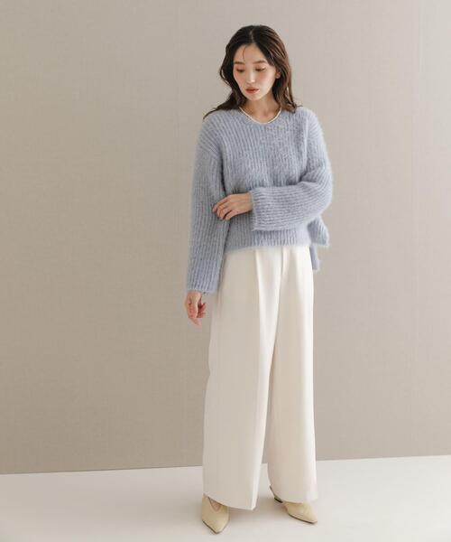 ニット セーター シャギーVネックニット レディース : ZOZOTOWN Yahoo