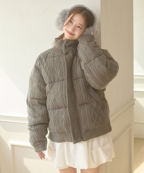 Ambre Neige（アンブルネージュ） ブルゾン アウター volume knit