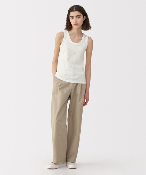 MUJI Labo タンクトップ ノースリーブ 「MUJI Labo」婦人 リネン混