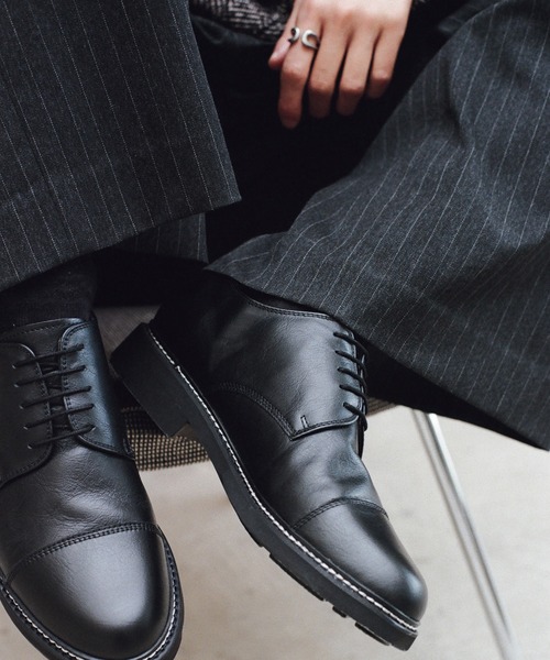 WYM LIDNM ビジネスシューズ GENUINE LEATHER PLAIN DERBY SHOES