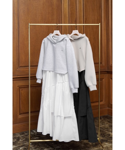 Her lip to ワンピース Trois Logo Docking Dress : ZOZOTOWN Yahoo!店