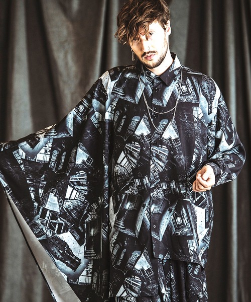 NO ID.（ノーアイディー） シャツ 「NO ID.」Asymmetry Poncho Shirt