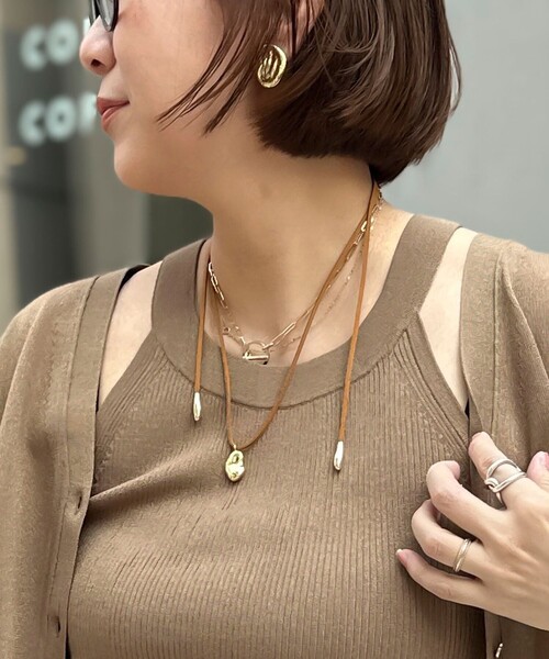 NOLLEY'S（ノーリーズ） ネックレス ニュアンスプレートネックレス