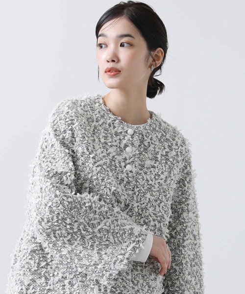 Sono（ソーノ） ジャケット ノーカラージャケット エアリーツイード