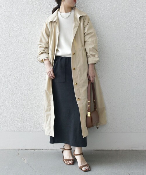 SHIPS any コート アウター any:「洗濯機可能」スタンドカラー