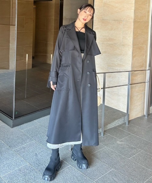 rienda（リエンダ） トレンチコート コート フレアヨークトレンチ