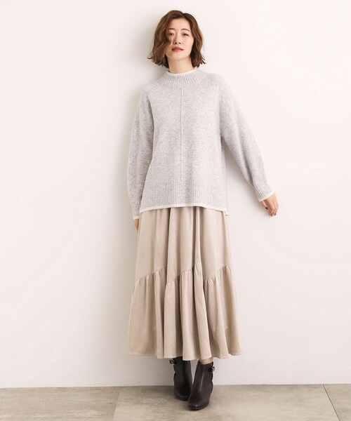 grove（グローブ） ニット セーター 「洗える」ふんわりウール混