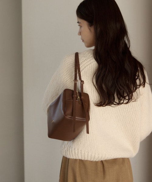 nunela ショルダーバッグ バッグ ダブルベルトボストンバッグ「No.8