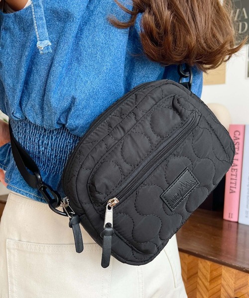 moment+ ウエストポーチ ウエストバッグ フロントポケットキルティング