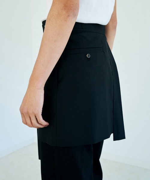 Camphor wood スカート EYELET PLEATS WRAP SKIRT / アイレット