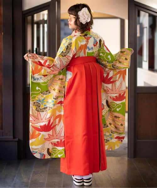 KIMONOMACHI 着物 レディース 袴単品 バイカラー 刺繍入り 卒業式 袴