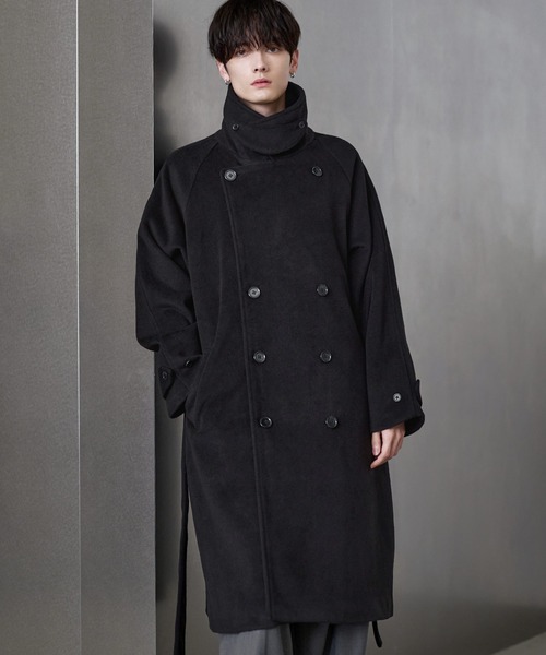 チェスターコート コート ウール混メルトンダブルチェスターコート