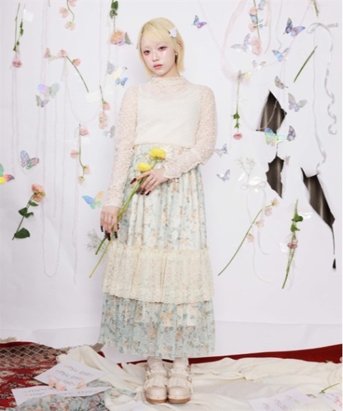 axes femme（アクシーズ ファム） tシャツ プチローズレーストップス