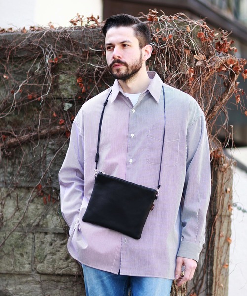 ショルダーバッグ ウォータープルーフ ウォッシャブル レザー/ミニ