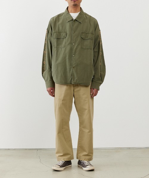 REMI RELIEF（レミ レリーフ） シャツ WIDE MILITARY SHIRT (袖