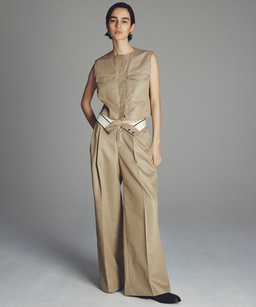 uncrave（アンクレイヴ） パンツ チノギャバジン ワイドトラウザー