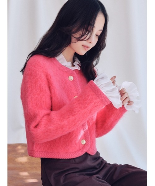 SNIDEL（スナイデル） ジャケット ノーカラージャケット ファーライク