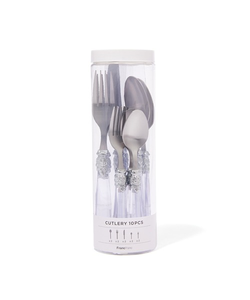 Francfranc（フランフラン） カトラリー カトラリー 10点セット クリア