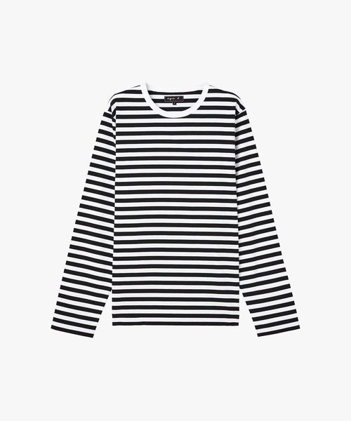 agnes b.（アニエスベー） tシャツ メンズ 細ボーダー コットン 長袖 T