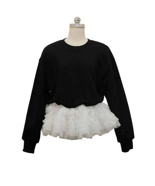 Fit more（フィットモア） トレーナー スウェット ミルフィーユフリル