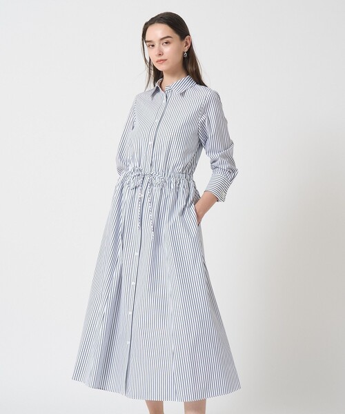 ANAYI（アナイ） シャツワンピース ストライプドロストシャツ