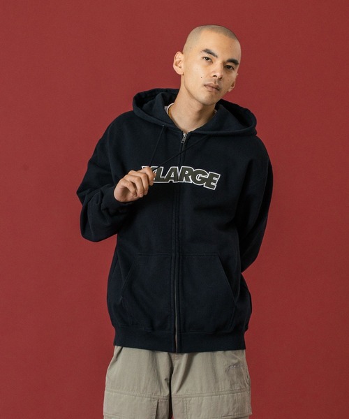 XLARGE（エクストラ ラージ） パーカー STANDARD LOGO ZIP UP HOODED