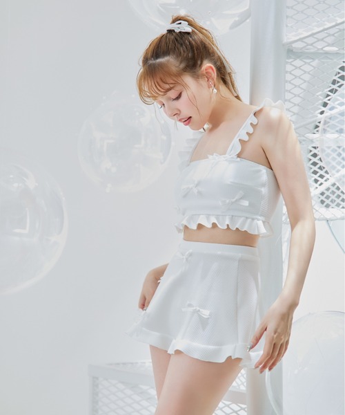 sugar nine 水着 立体リボンフリルスカートビキニ3点セット 「ビキニ
