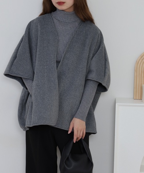RME.（アールエムイー） ポンチョ ニットポンチョベスト レディース
