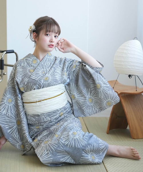 utatane 浴衣 手染め注染浴衣3点セット utatane×注染工房 赤坂紬 上品