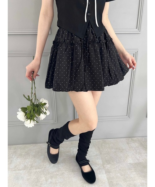 スカート 「PHILLY」ドットフリルギャザースカート : ZOZOTOWN Yahoo