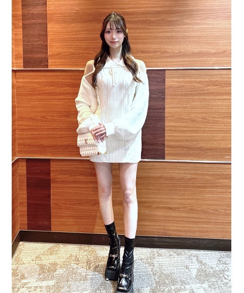 Darich（ダーリッチ） ワンピース ショートボレロニットミニワンピース