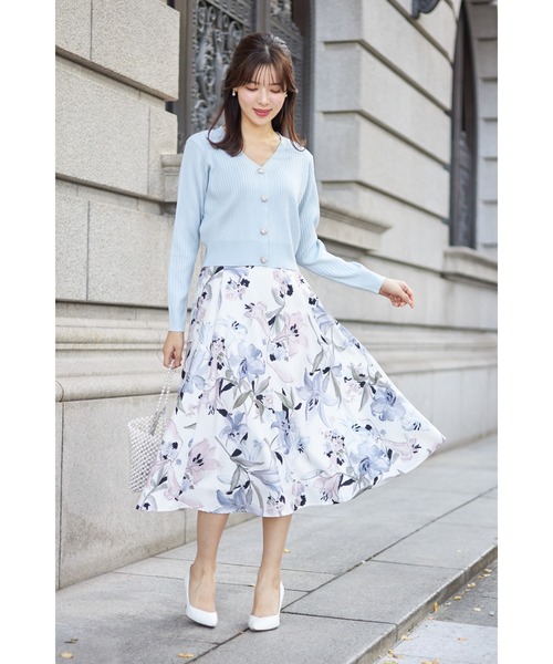 tocco closet（トッコ クローゼット） カーディガン フラワービジュー