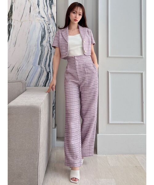 RESEXXY（リゼクシー） パンツ ツイードワイドパンツ「セットアップ