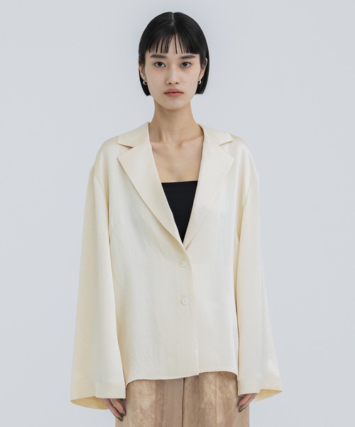 CLANE（クラネ） ブラウス シャツ 「CLANE/クラネ」TAILORED SATIN