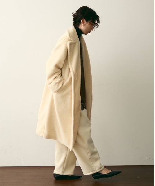 Trish（トリッシュ） コート チェスターコート ボアダブルロングコート