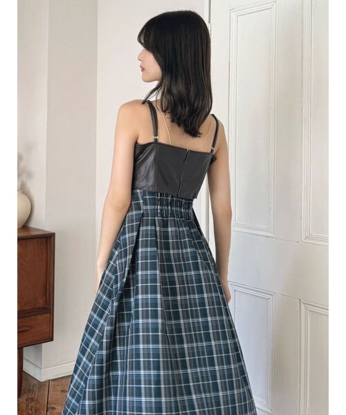 MERCURYDUO（マーキュリーデュオ） ワンピース フェイクレザービスチェ