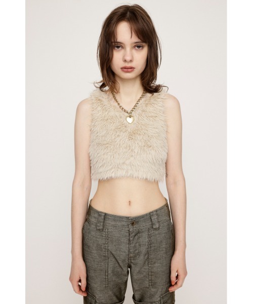 SLY（スライ） タンクトップ ノースリーブ MIX SHAGGY TANK ミックス