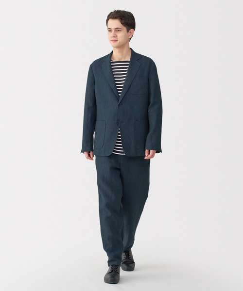 無印良品（MUJI） コート ジャケット 紳士 リネン洗いざらしジャケット