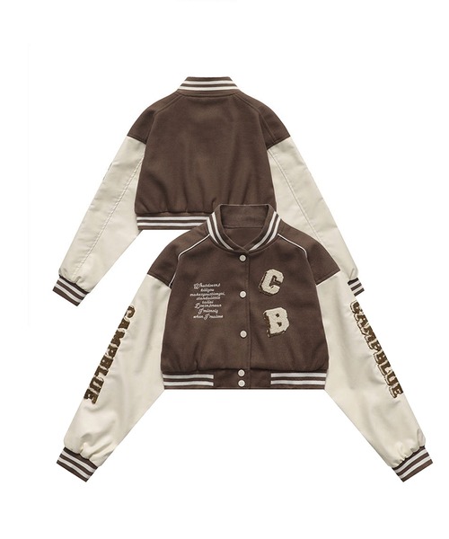 スタジャン 「HOOK」アメカジワッペン刺繍スタジャンジャケット