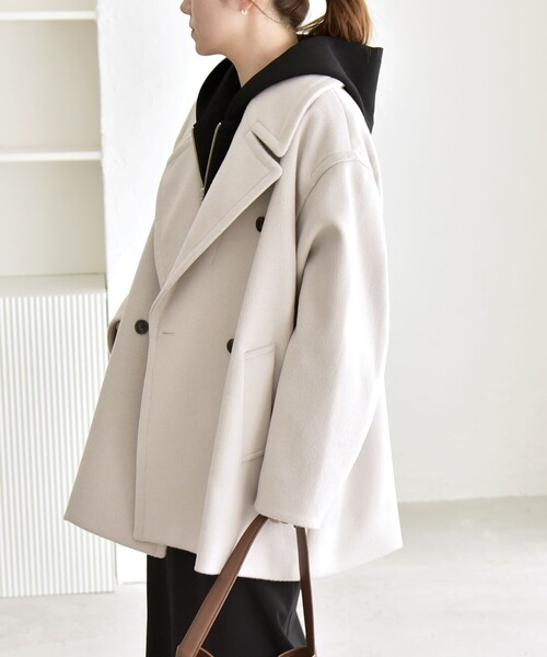 quaranciel ピーコート pコート quaranciel: PURE WOOL ダブルブレスト